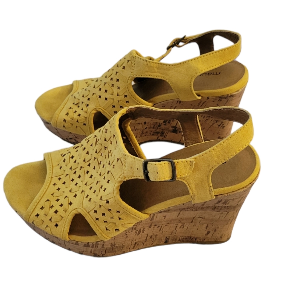 Maurices Jessie Woven Wedge Sandles Sz 8M